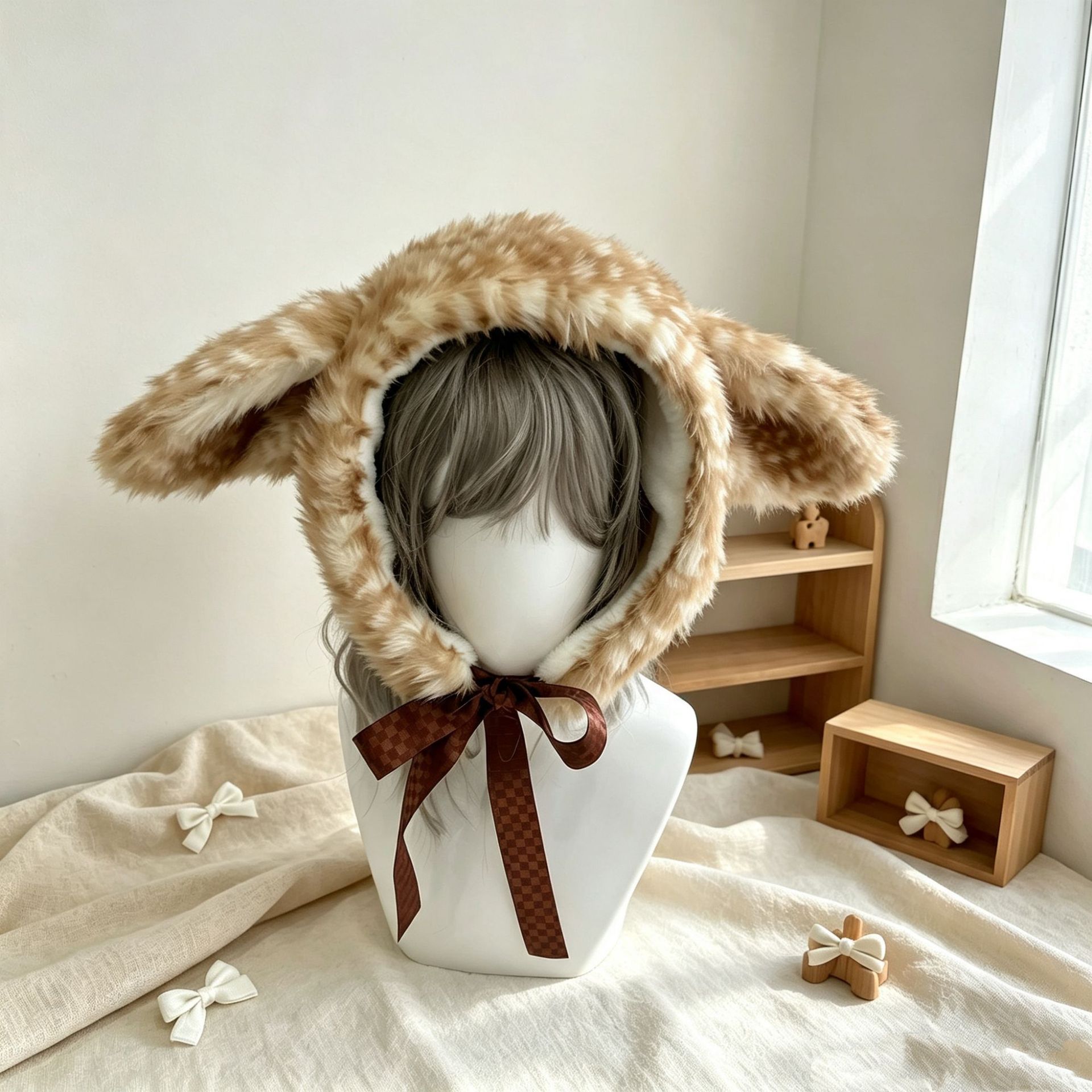 Winter Elk Print Plush Earmuff - Winter Cycling Commute review and price