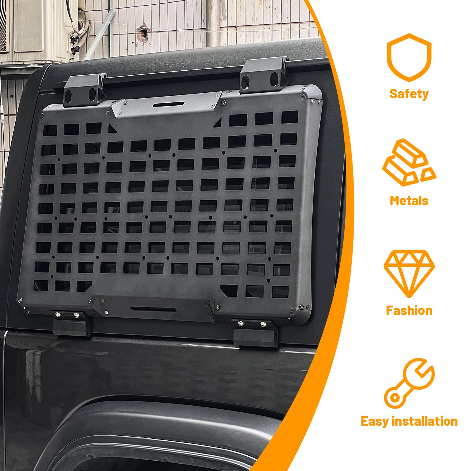 Rear Right Window Molle Panel  - Cargo Rack Aluminum review and price