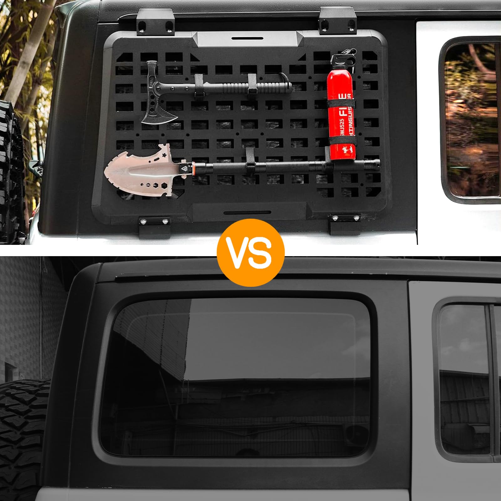 Rear Right Window Molle Panel  - Cargo Rack Aluminum review and price
