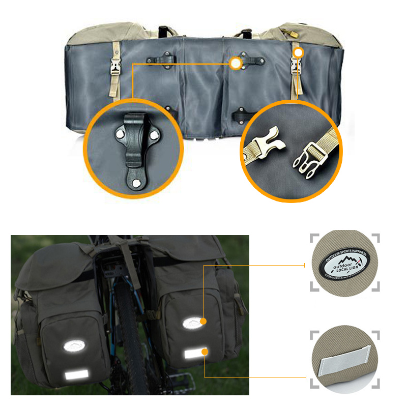 Bike Rear Rack Double Pannier  - Panniers Waterproof Rear review and price