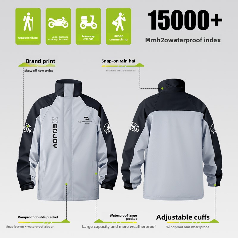 Heavy Duty Two Piece Motorcycl - Cycling Commuter Rain Jacket review and price