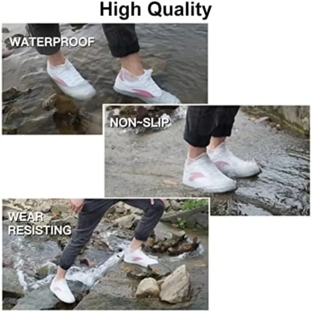 1 Pair Reusable Rubber Rain Bo - Cycling Commute Shoes review and price